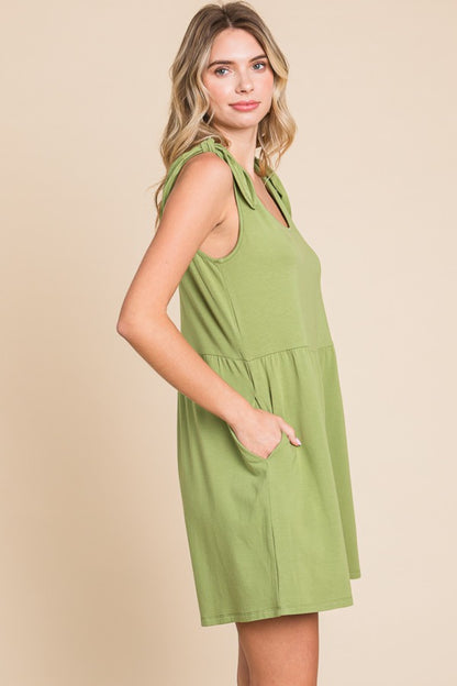 Culture Code Full Size Shoulder Knot Baggy Romper - UrbanEthereal