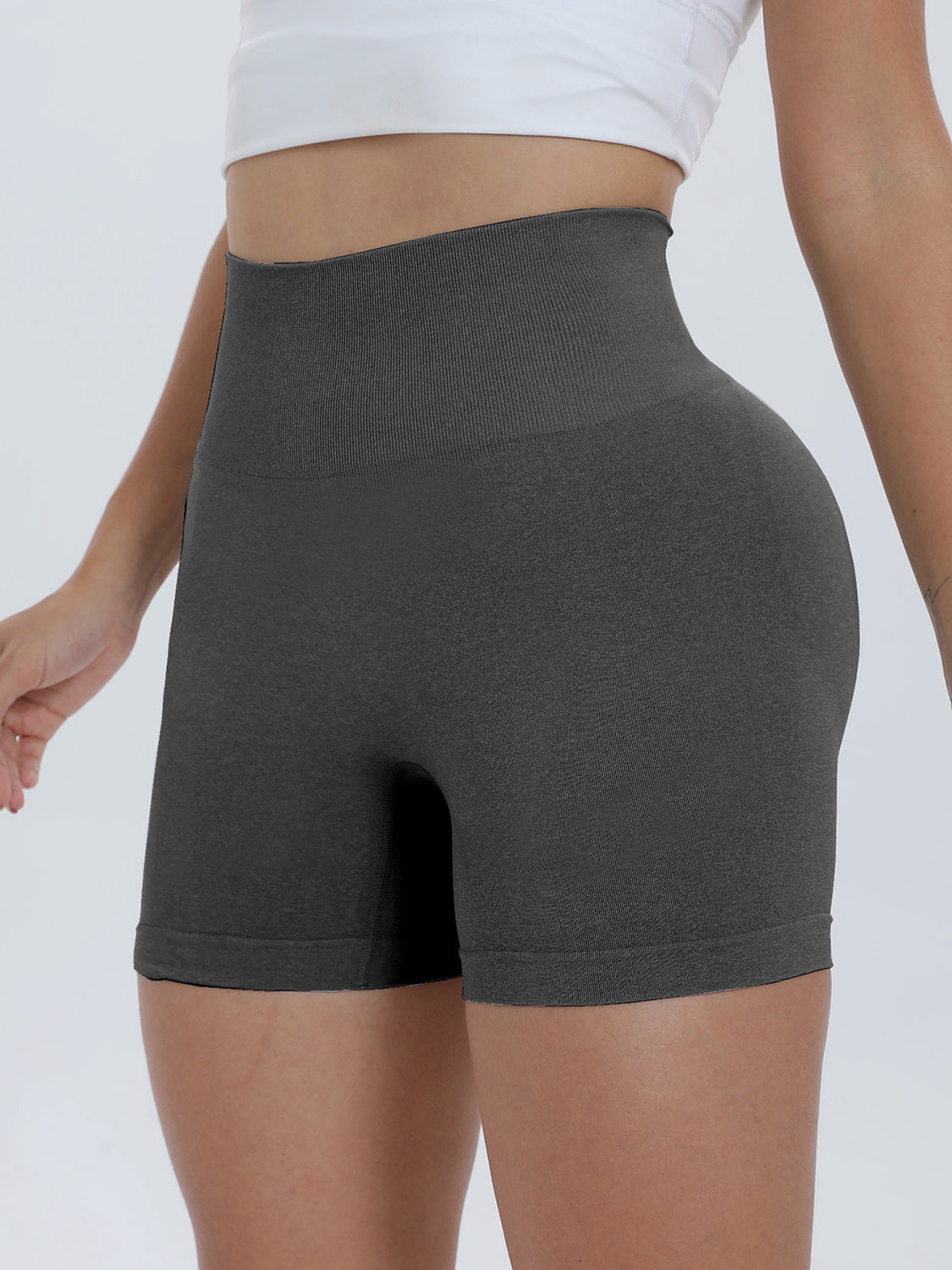 High Waist Active Shorts - UrbanEthereal