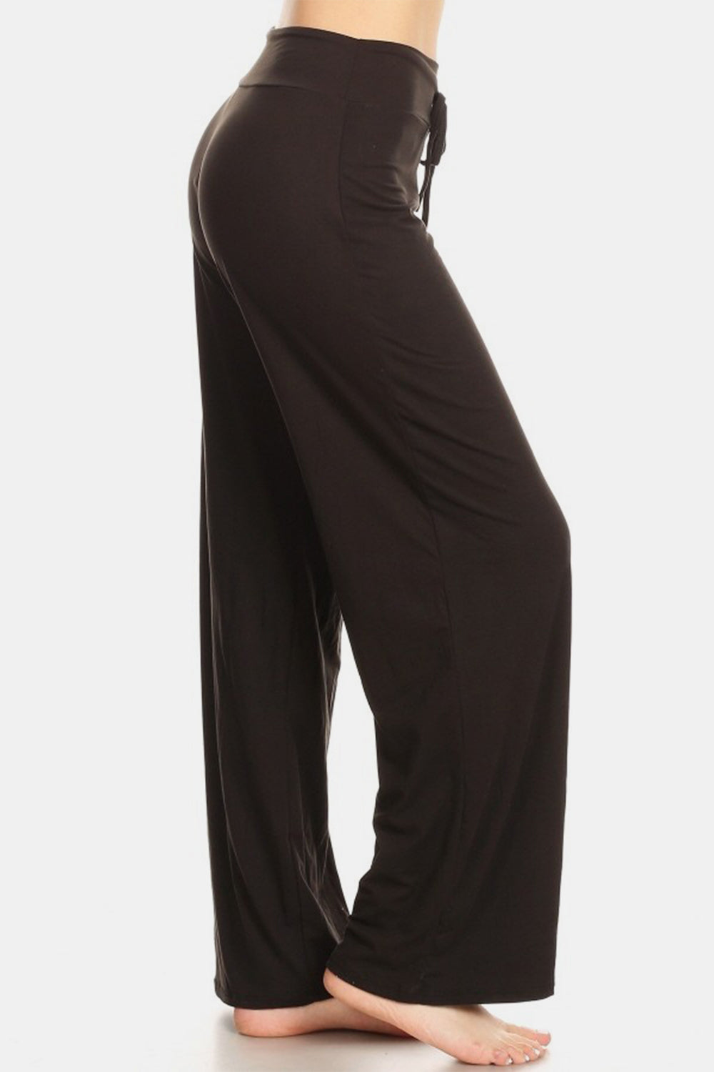 Leggings Depot High Waist Drawstring Wide Leg Pants - UrbanEthereal