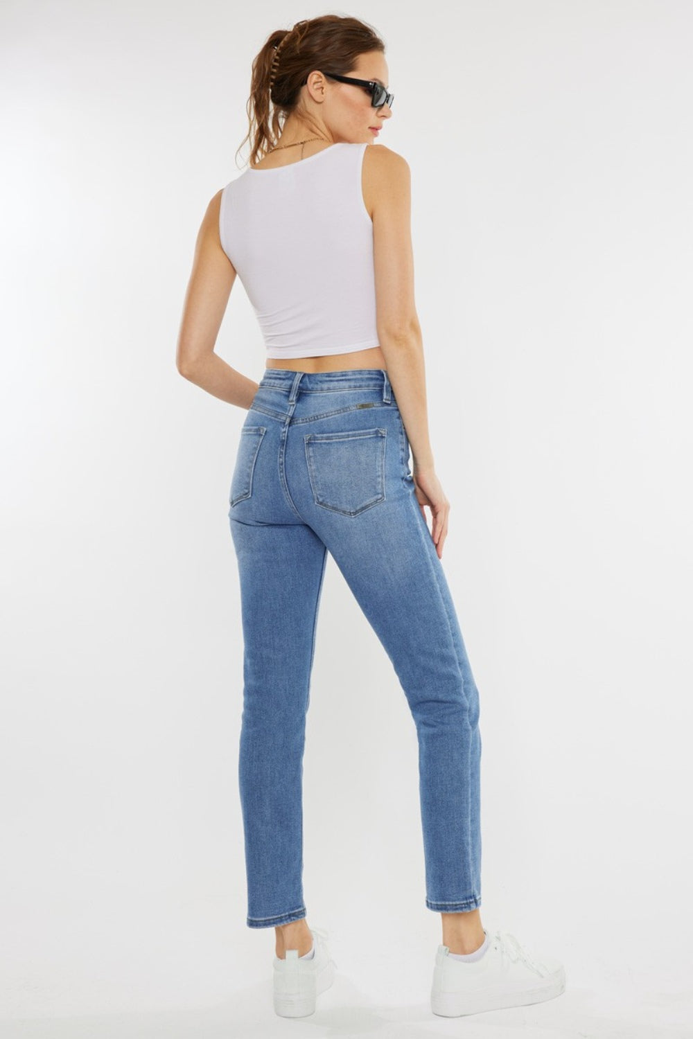 Kancan Full Size Cat's Whiskers High Waist Jeans - UrbanEthereal