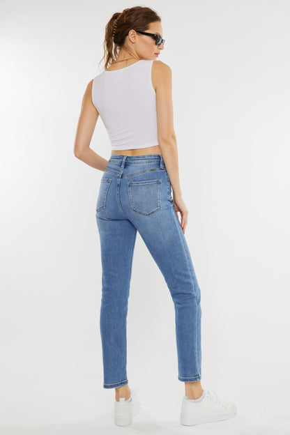 Kancan Full Size Cat's Whiskers High Waist Jeans - UrbanEthereal