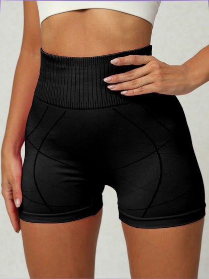 High Waist Active Shorts - UrbanEthereal