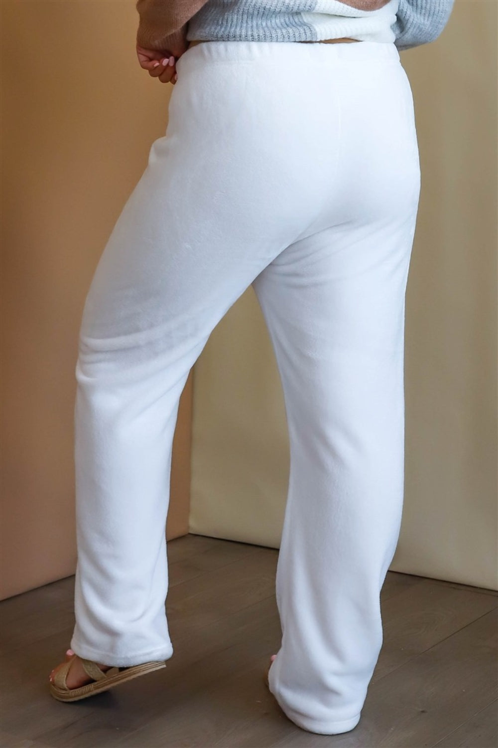 Active Usa Plus Size Elastic Waist Wide Leg Pants - UrbanEthereal