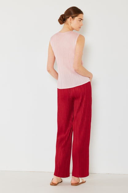 Marina West Swim Pleated Elastic-Waist Straight Pants - UrbanEthereal