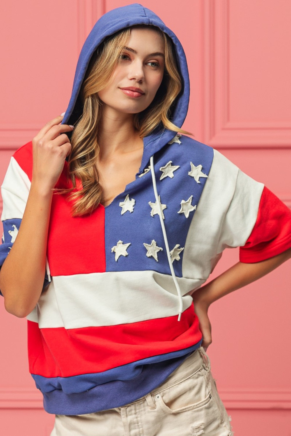 BiBi American Flag Theme Hoodie - UrbanEthereal