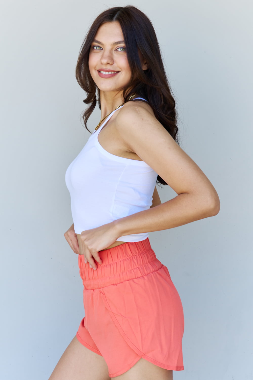 Ninexis Everyday Staple Soft Modal Short Strap Ribbed Tank Top in Off White - UrbanEthereal
