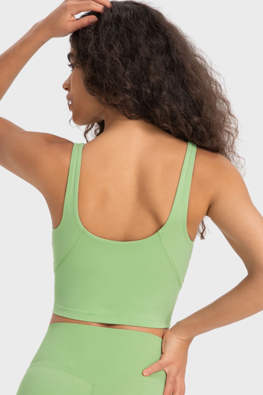 Deep V-Neck Crop Sports Bra - UrbanEthereal