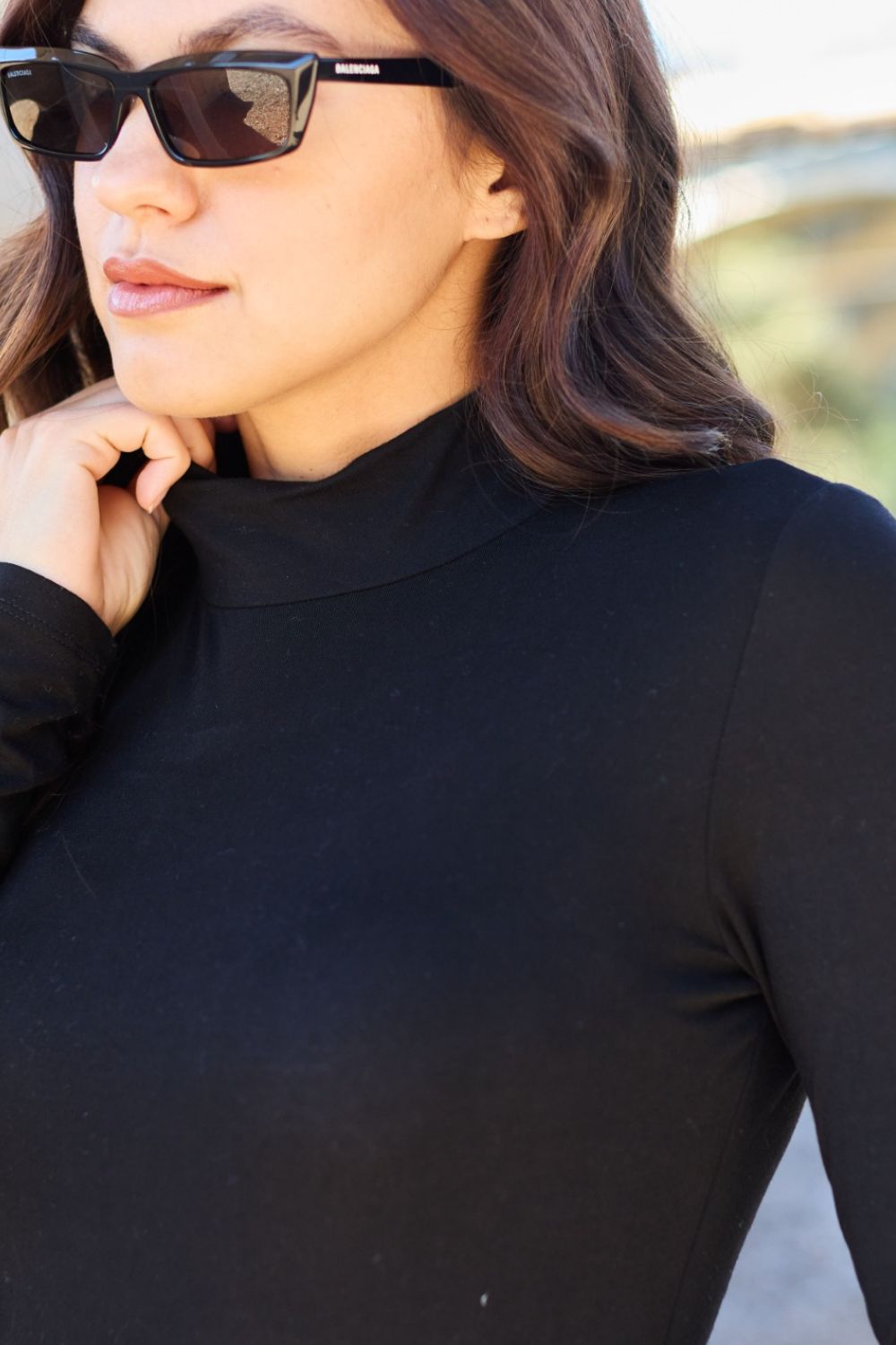 Basic Bae Full Size Mock Neck Long Sleeve Bodysuit - UrbanEthereal