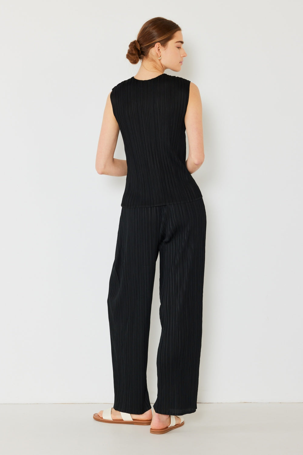 Marina West Swim Pleated Elastic-Waist Straight Pants - UrbanEthereal