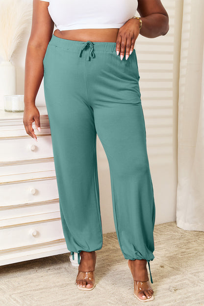 Basic Bae Full Size Soft Rayon Drawstring Waist Pants with Pockets - UrbanEthereal