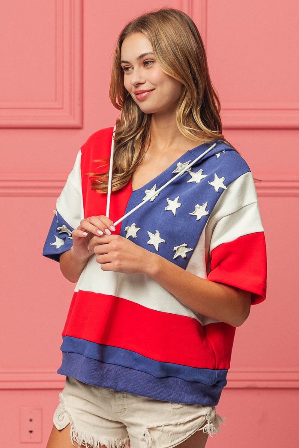 BiBi American Flag Theme Hoodie - UrbanEthereal
