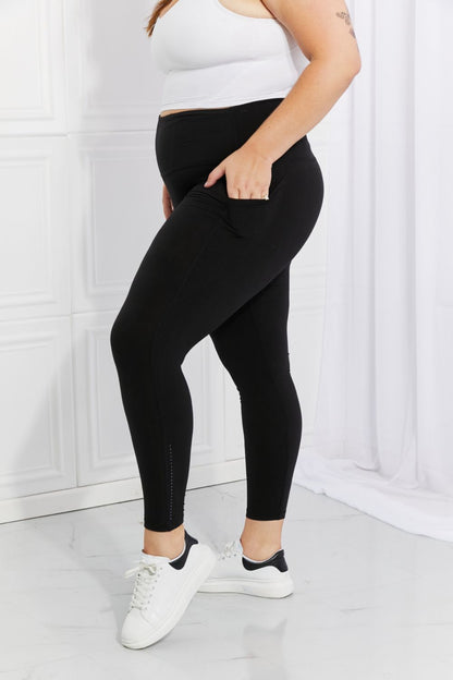 Leggings Depot Full Size Strengthen and Lengthen Reflective Dot Active Leggings - UrbanEthereal