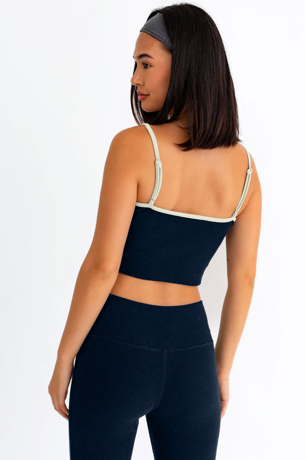 Le Lis Ribbed Crop Cami and High Waist Brushed Leggings Set - UrbanEthereal