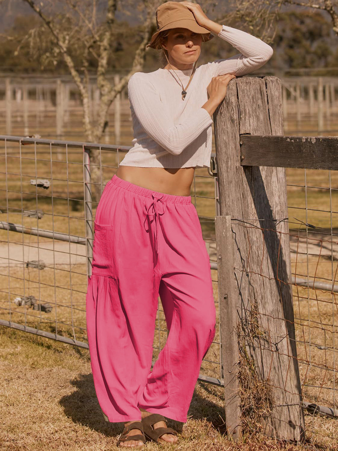 Full Size Wide Leg Pants with Pockets