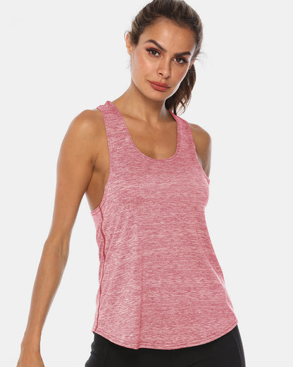 Full Size Scoop Neck Wide Strap Active Tank - UrbanEthereal