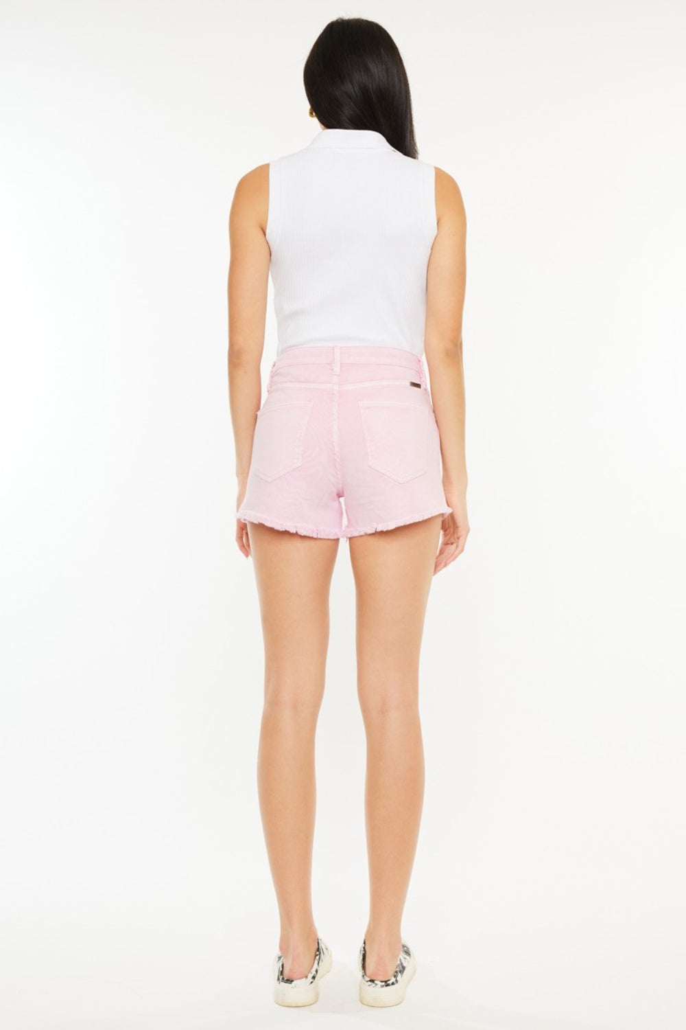 Kancan Raw Hem High Waist Denim Shorts - UrbanEthereal
