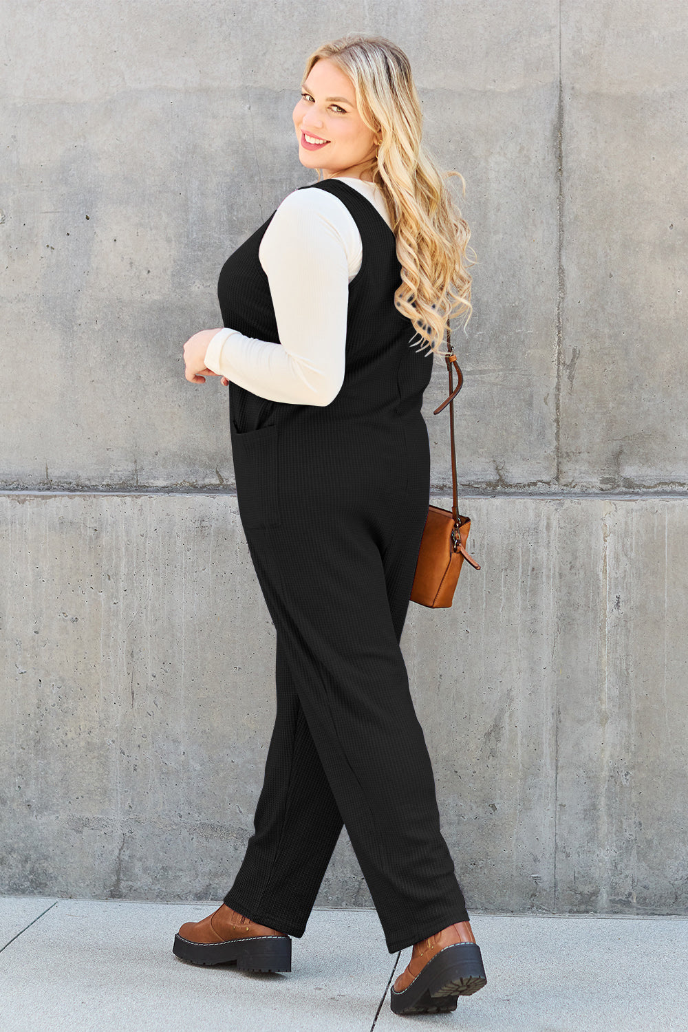 Double Take Full Size Sleeveless Straight Jumpsuit - UrbanEthereal