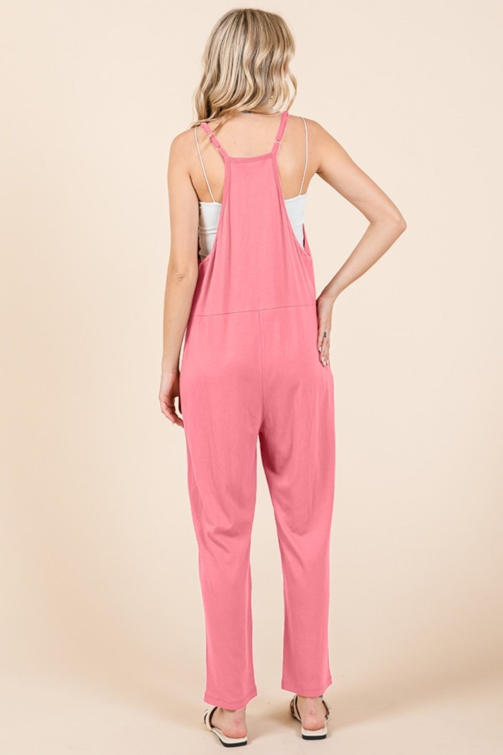 Culture Code Full Size Sleeveless Jumpsuit with Pockets - UrbanEthereal