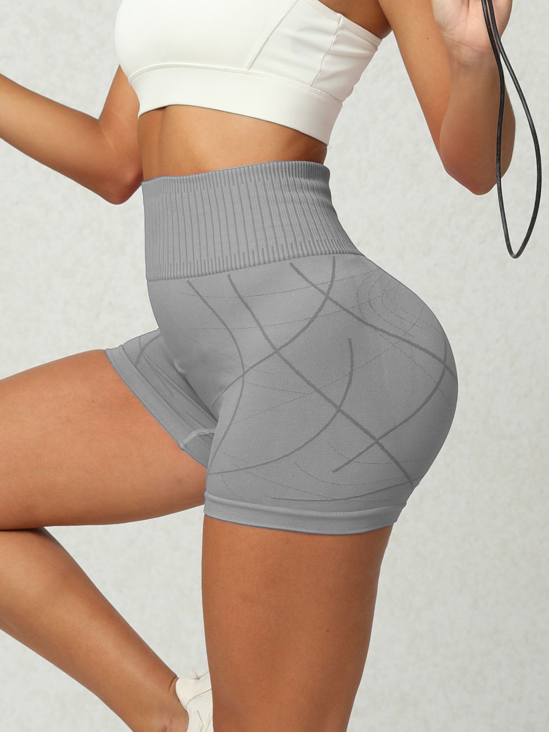 High Waist Active Shorts - UrbanEthereal