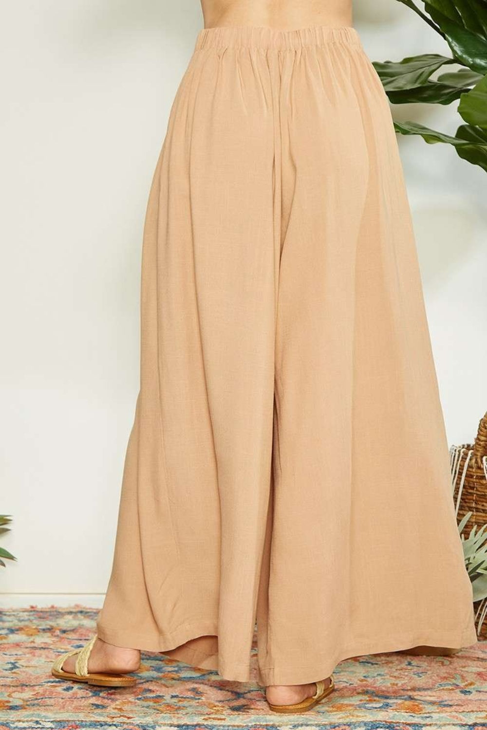 Mittoshop Wrap Pleating Detail Wide Leg Pants - UrbanEthereal