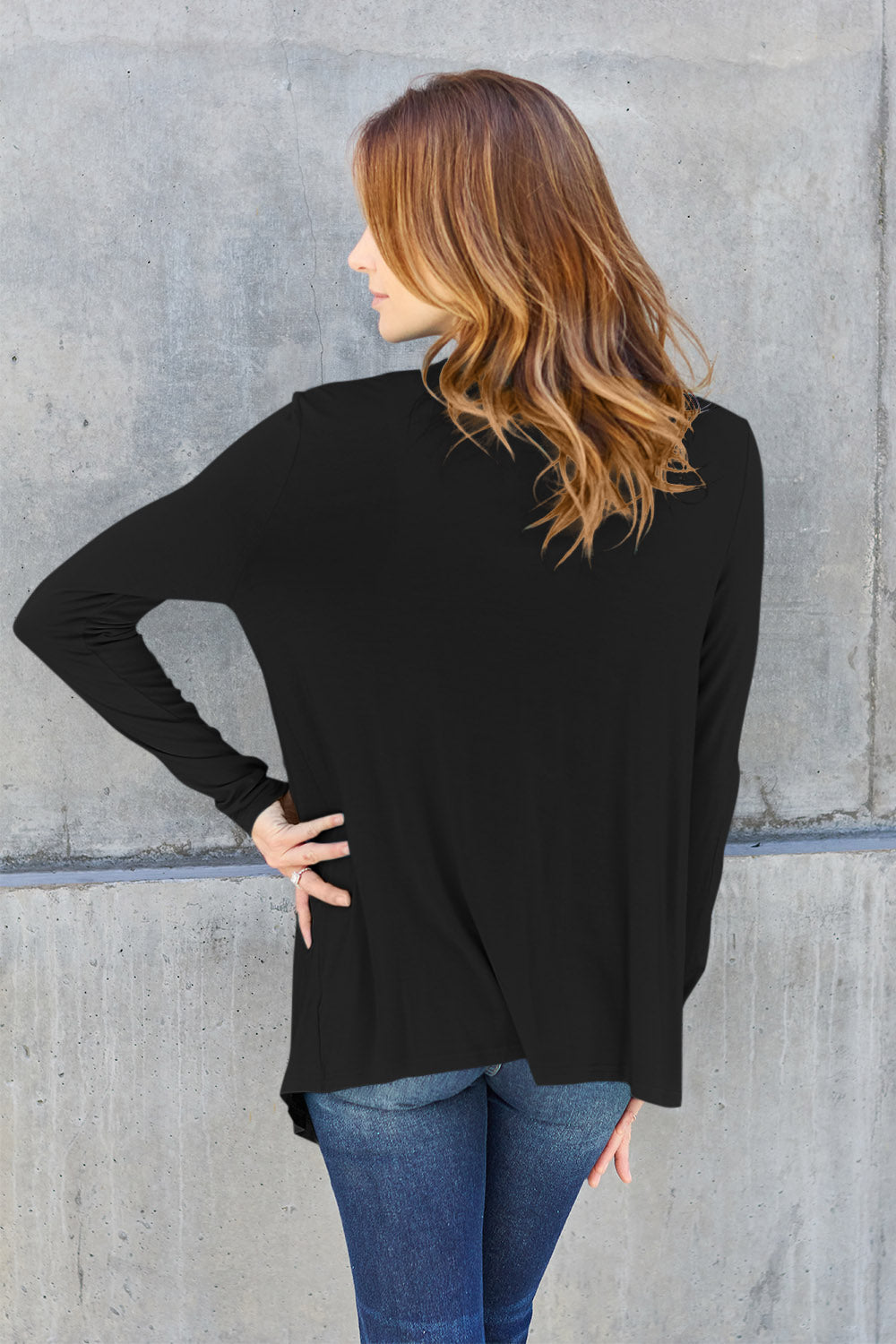 Basic Bae Full Size Open Front Long Sleeve Cardigan - UrbanEthereal