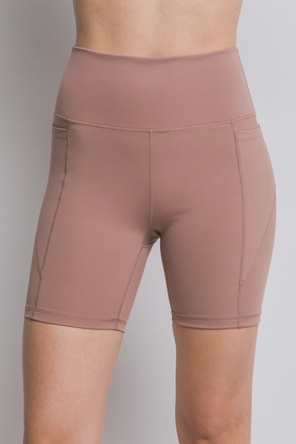 Love Tree High Waist Seam Detail Active Shorts - UrbanEthereal