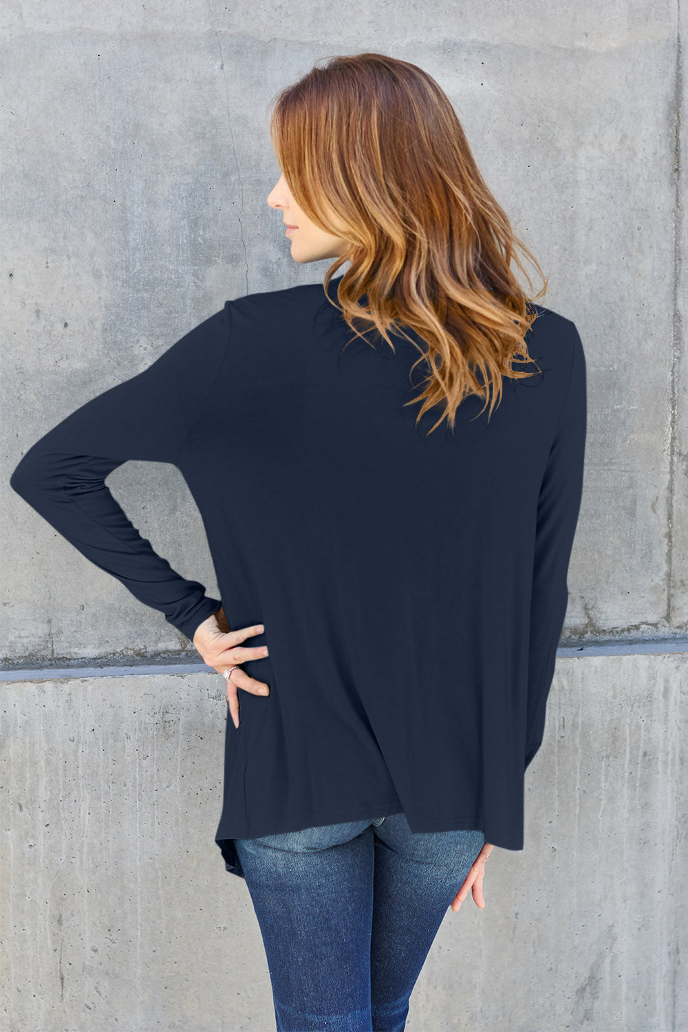 Basic Bae Full Size Open Front Long Sleeve Cardigan - UrbanEthereal