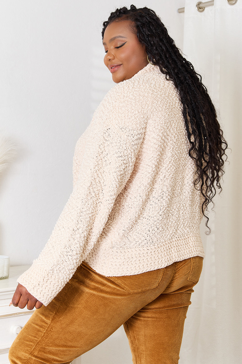 Double Take Open Front Long Sleeve Cardigan - UrbanEthereal