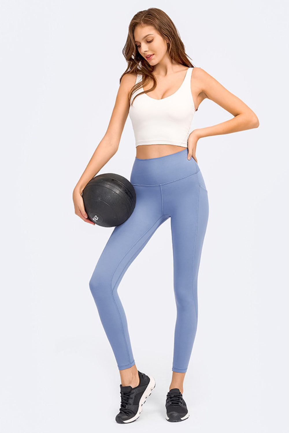 Deep V-Neck Crop Sports Bra - UrbanEthereal