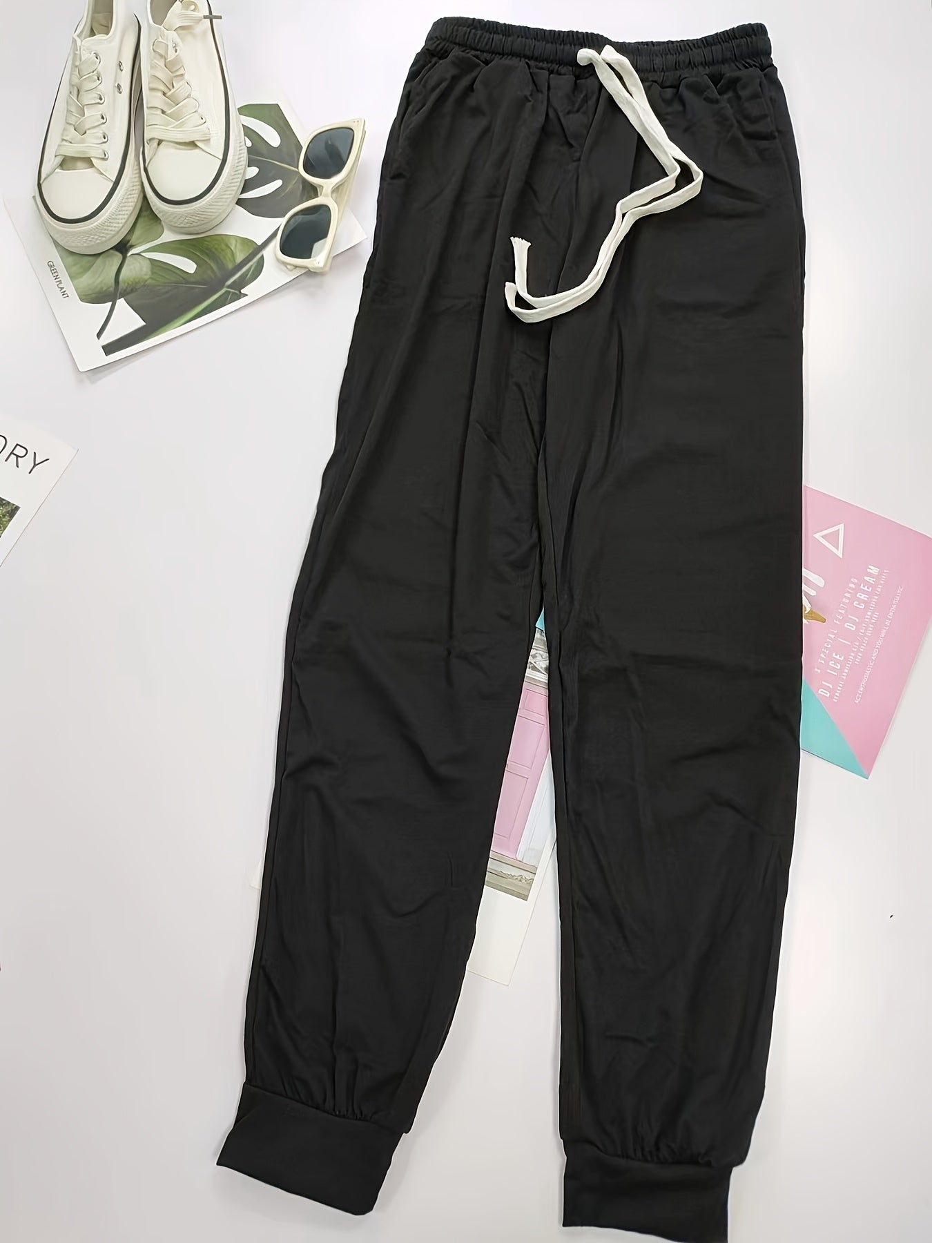 Full Size Drawstring Elastic Waist Joggers with Pockets