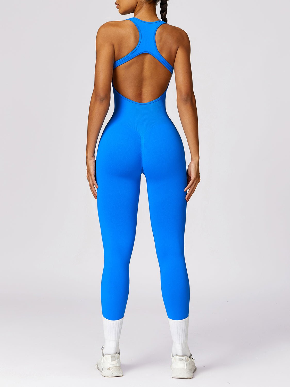 Basic Bae Sleeveless Cutout Racerback Active Jumpsuit - UrbanEthereal