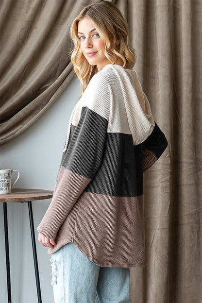 Heimish Color Block Long Sleeve Hoodie - UrbanEthereal