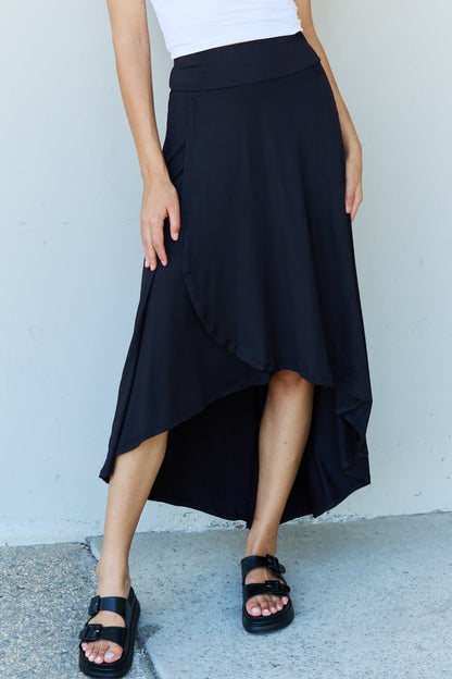 Ninexis First Choice High Waisted Flare Maxi Skirt in Black - UrbanEthereal