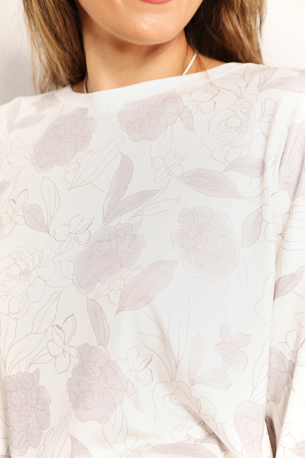 Double Take Floral Long Sleeve Top and Shorts Loungewear Set - UrbanEthereal