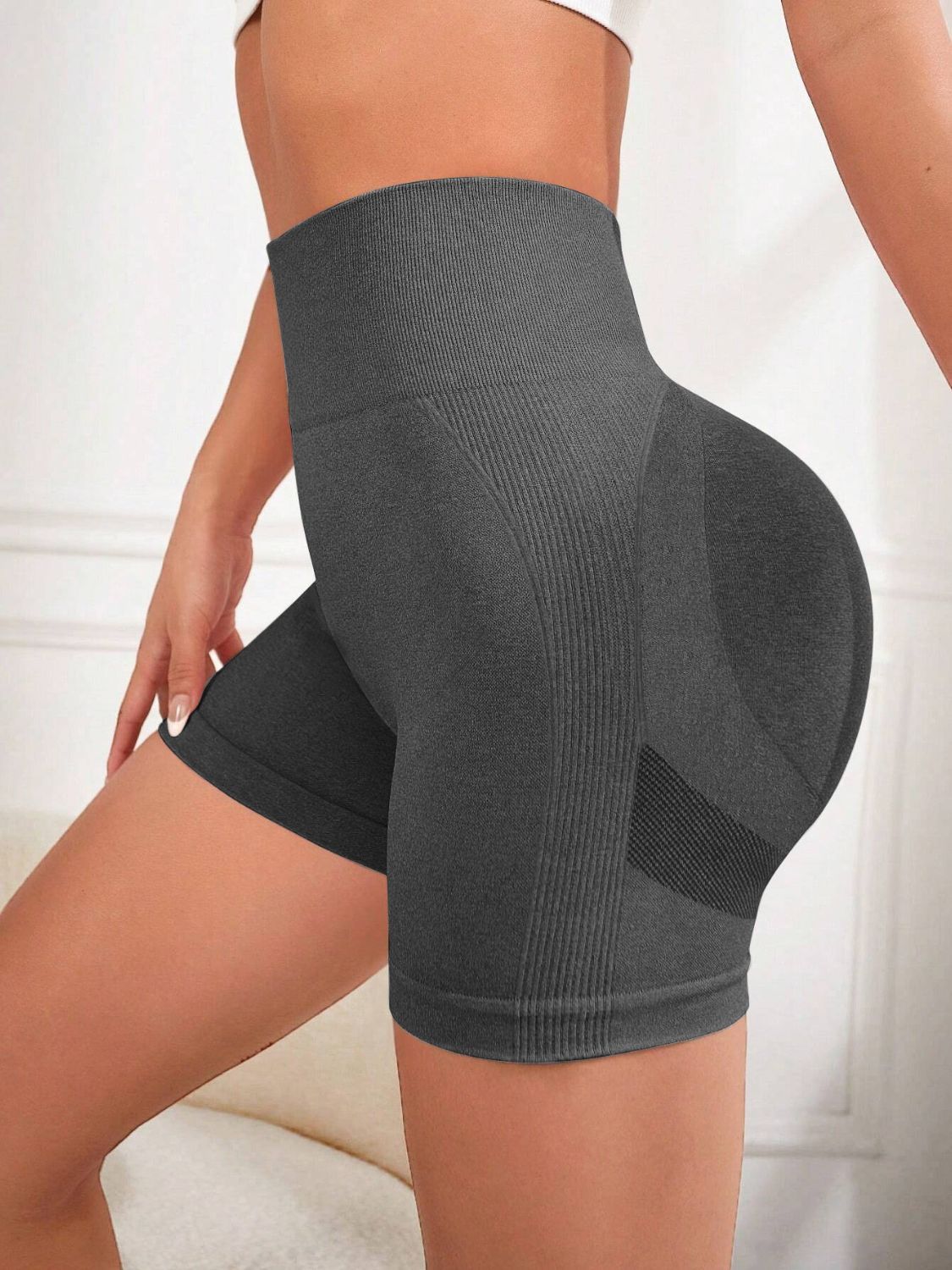 High Waist Active Shorts - UrbanEthereal