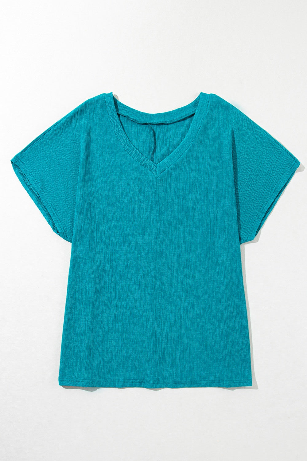 Plus Size V-Neck Short Sleeve Top - UrbanEthereal