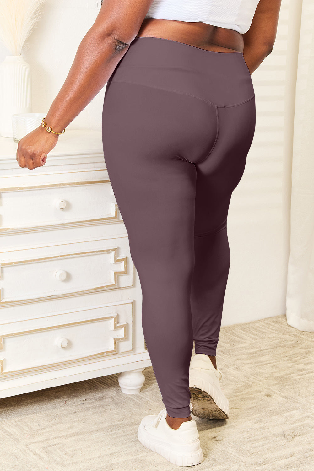 Double Take Wide Waistband Sports Leggings - UrbanEthereal
