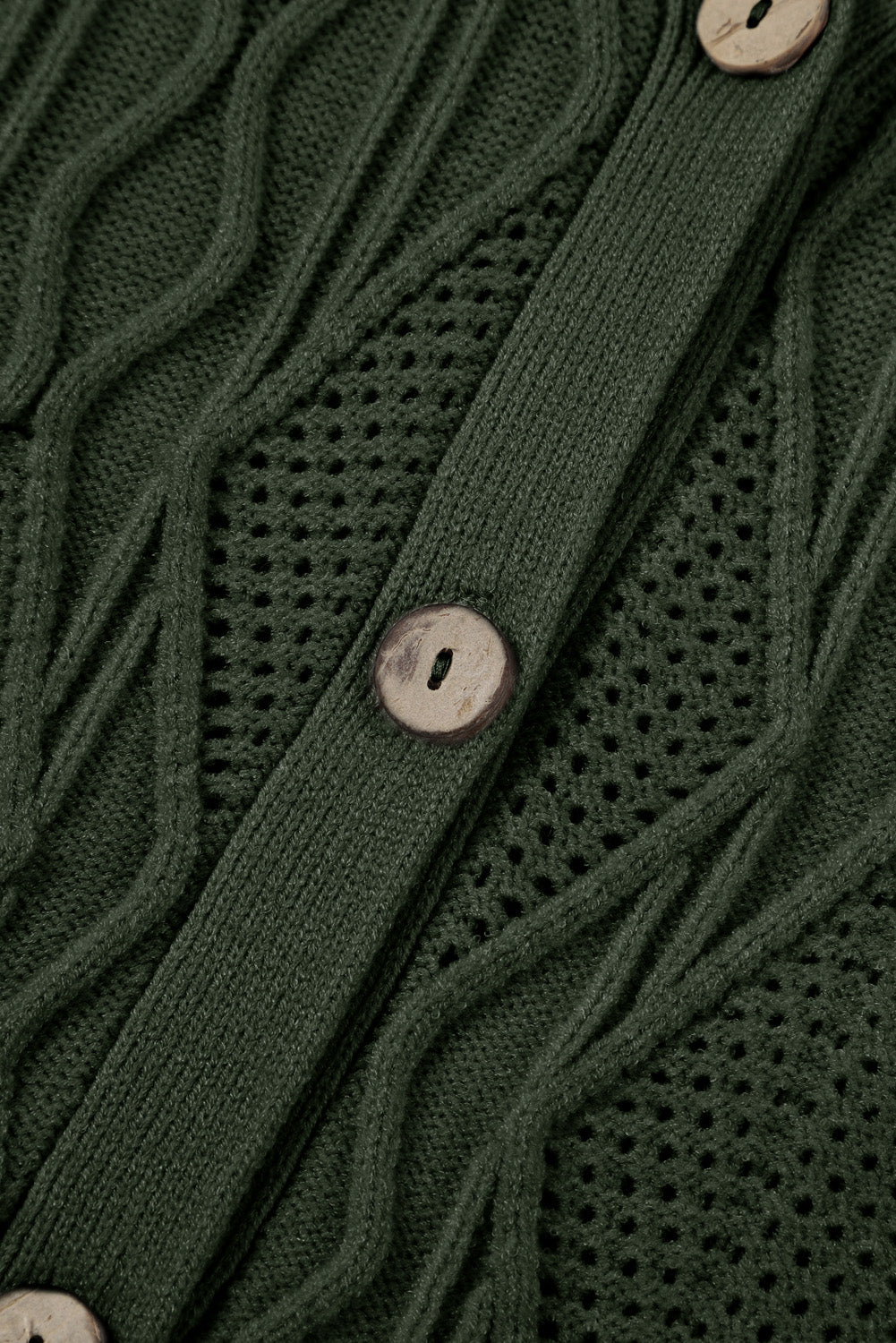 Plus Size Cable-Knit Button Up Sweater - UrbanEthereal