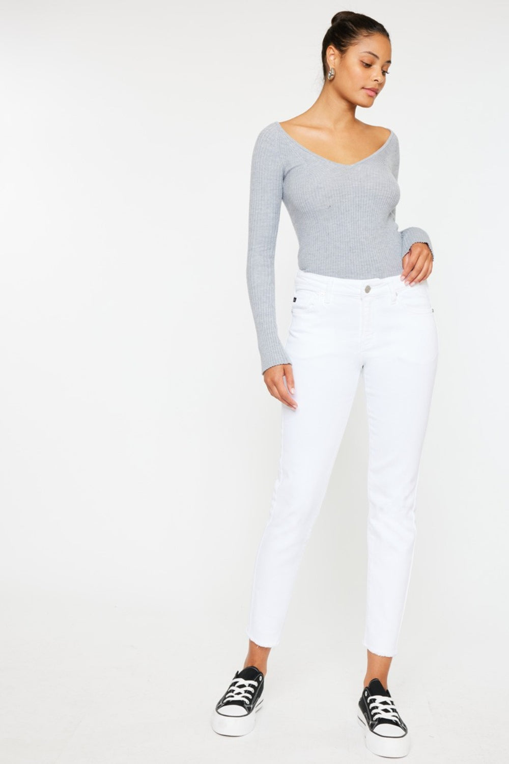 Kancan Mid Rise Ankle Skinny Jeans - UrbanEthereal