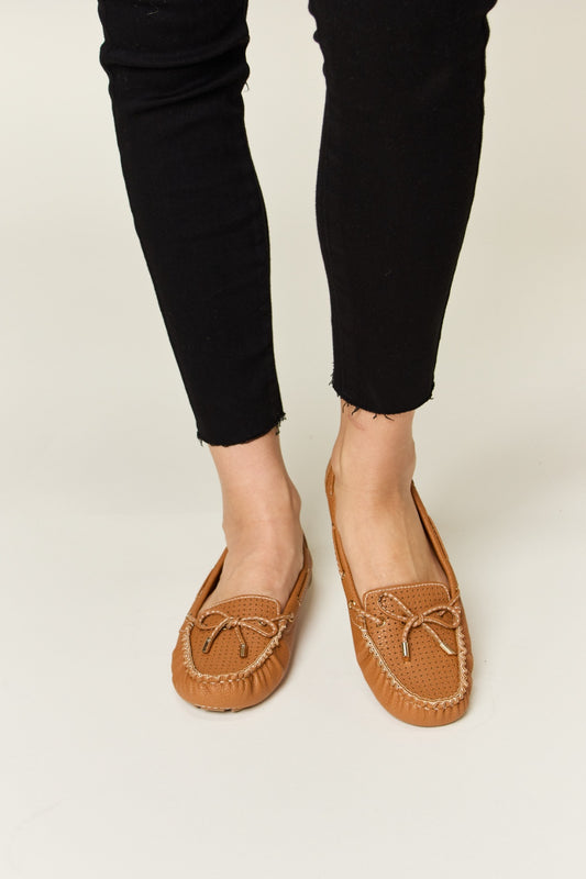 Forever Link Bow Decor Flat Loafers - UrbanEthereal