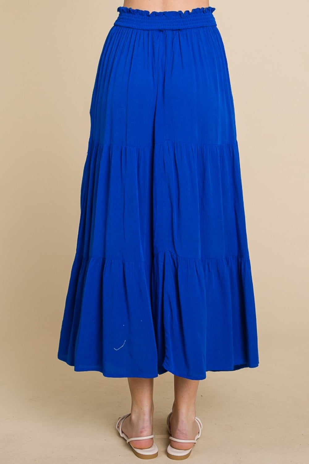 Culture Code Full Size Frill Ruched Midi Skirt - UrbanEthereal