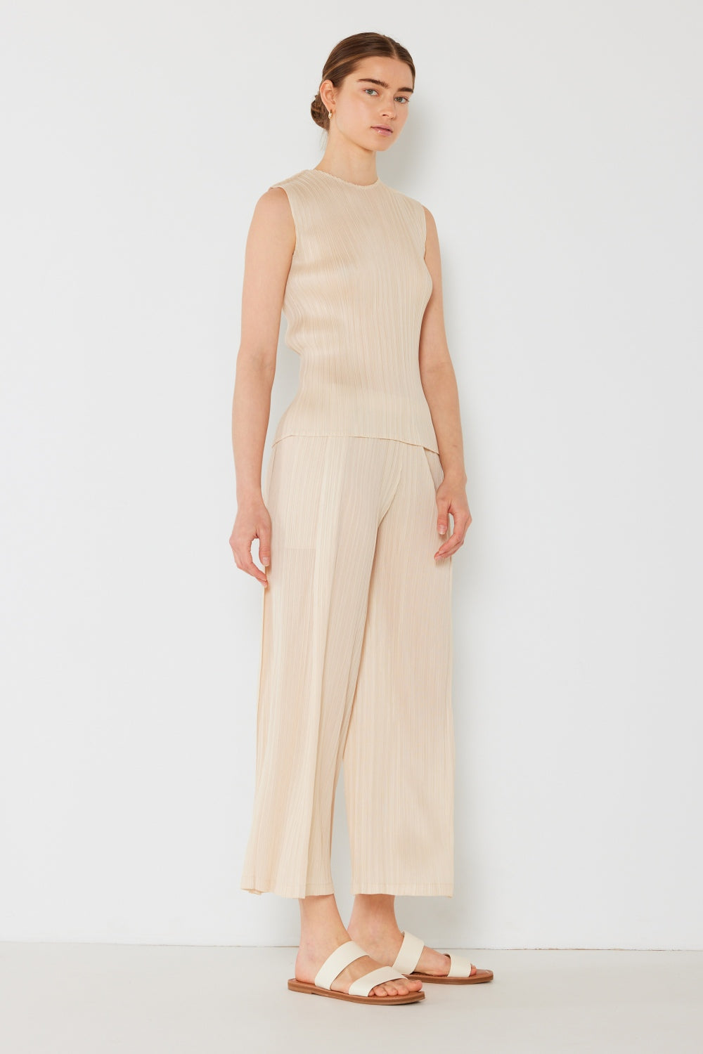 Marina West Swim Pleated Wide-Leg Pants with Side Pleat Detail - UrbanEthereal