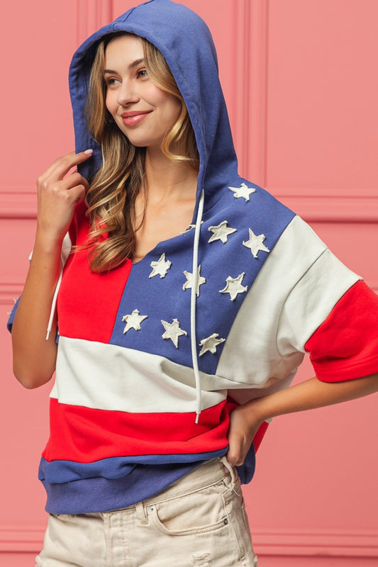BiBi American Flag Theme Hoodie - UrbanEthereal