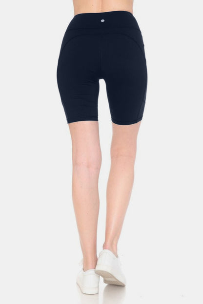 Leggings Depot Full Size High Waist Active Shorts - UrbanEthereal