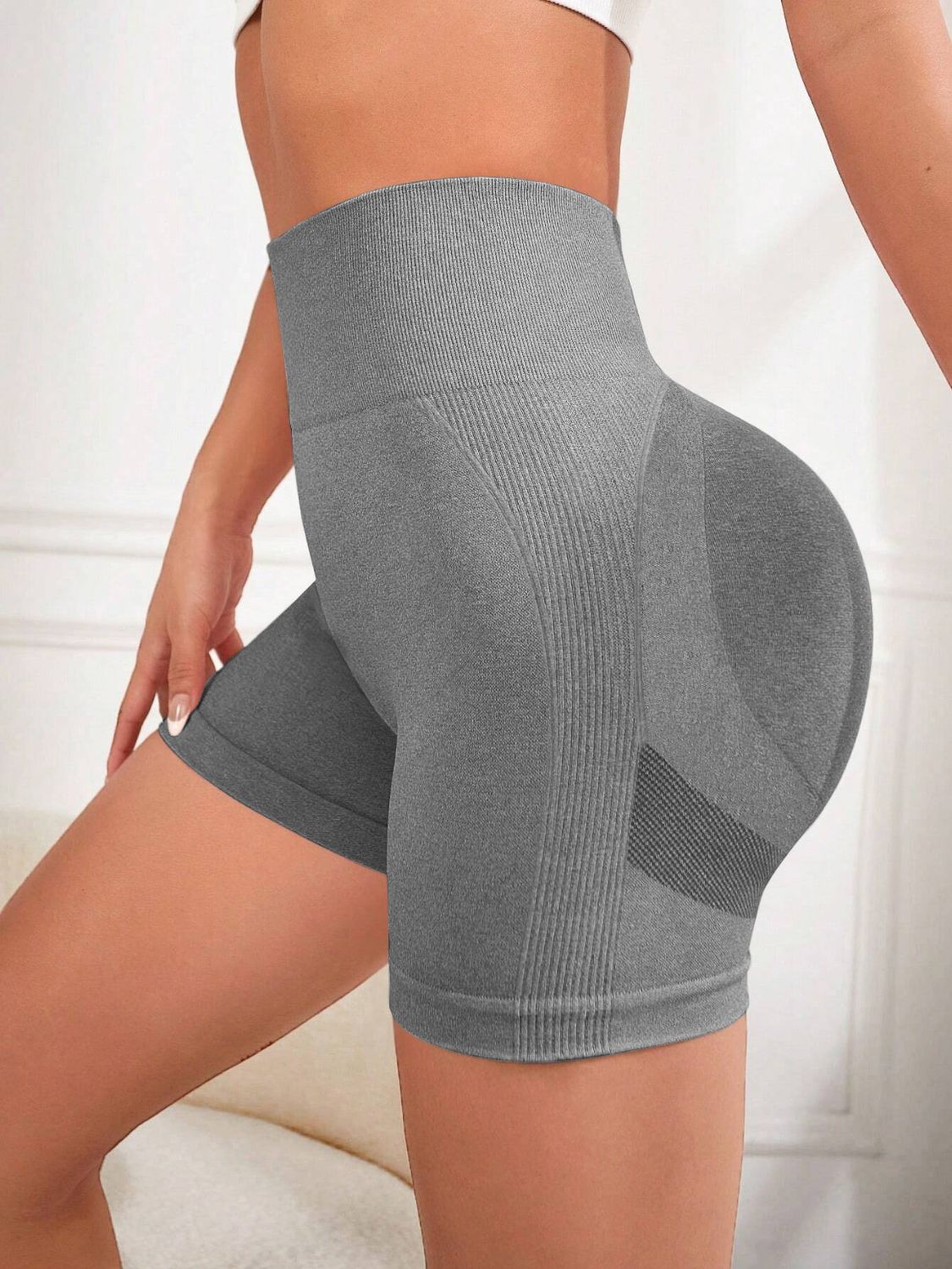 High Waist Active Shorts - UrbanEthereal