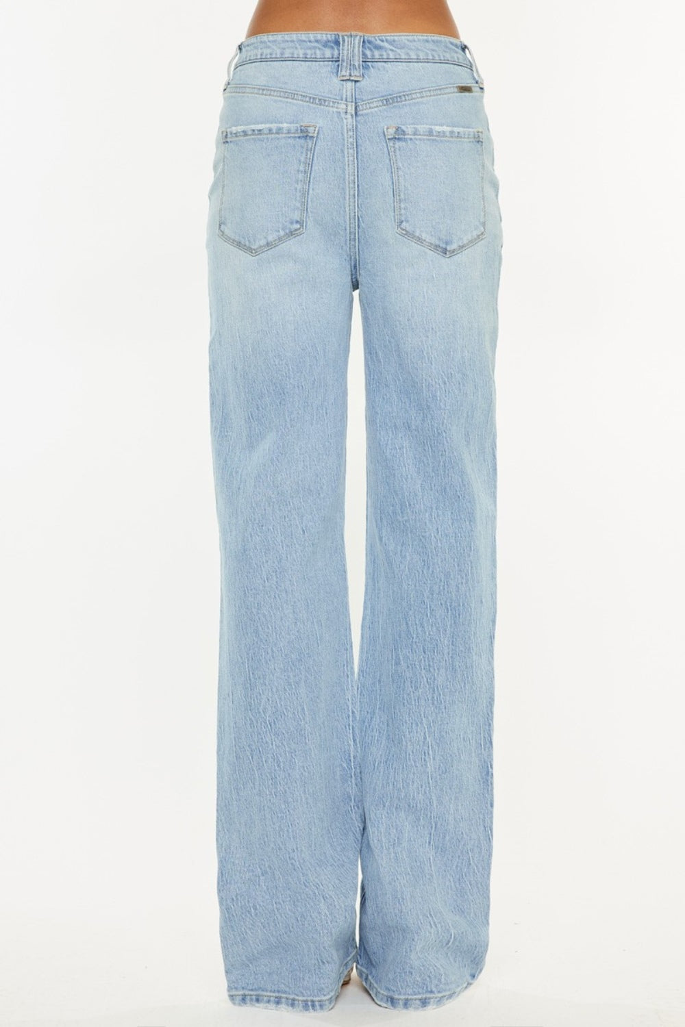 Kancan Distressed High Waist Straight Jeans - UrbanEthereal
