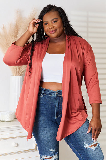Culture Code Full Size Open Front Cardigan - UrbanEthereal