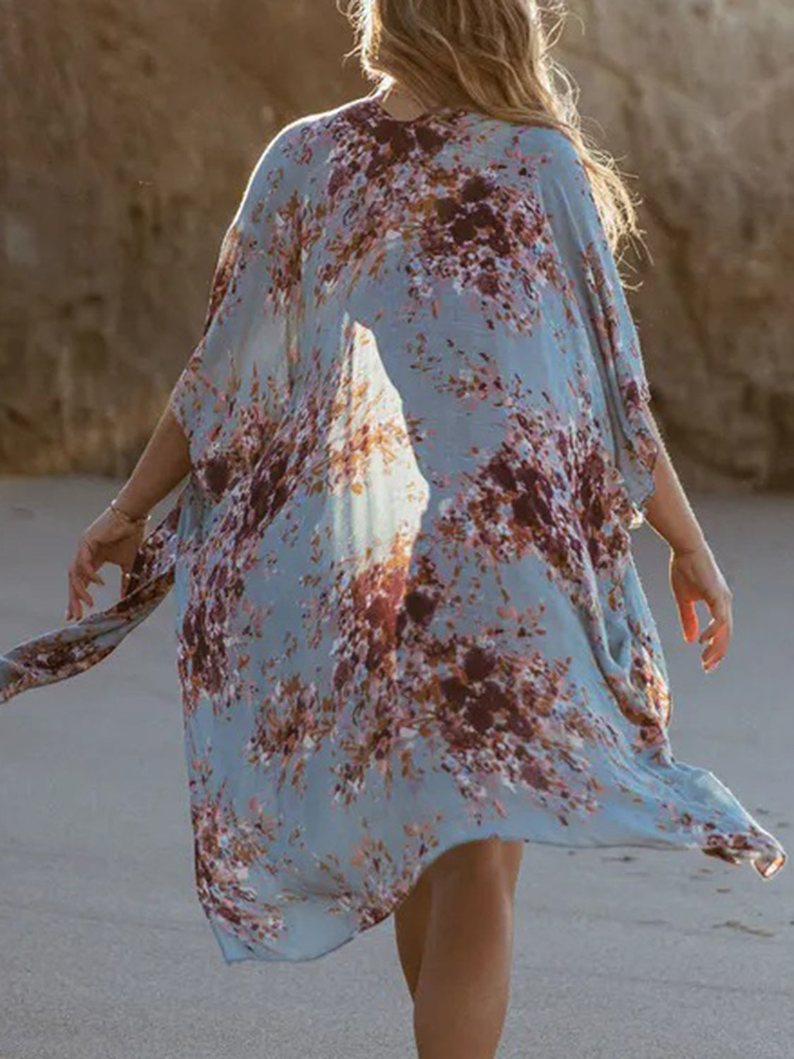Printed Open Front Cover-Up - UrbanEthereal