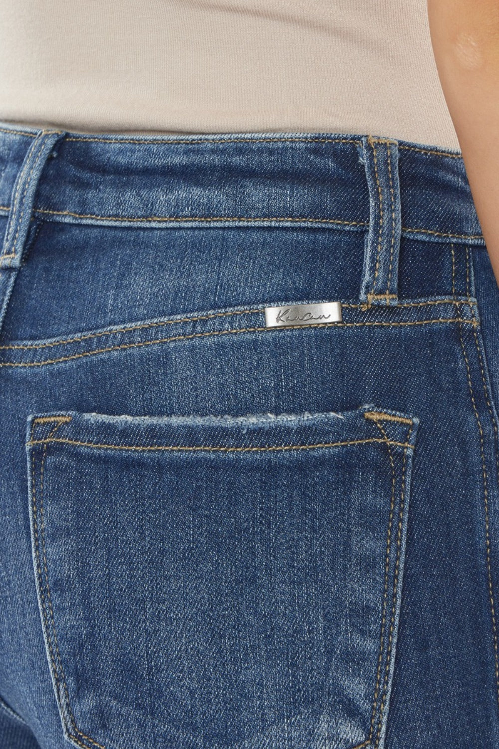 Kancan Raw Hem High Waist Cropped Jeans - UrbanEthereal