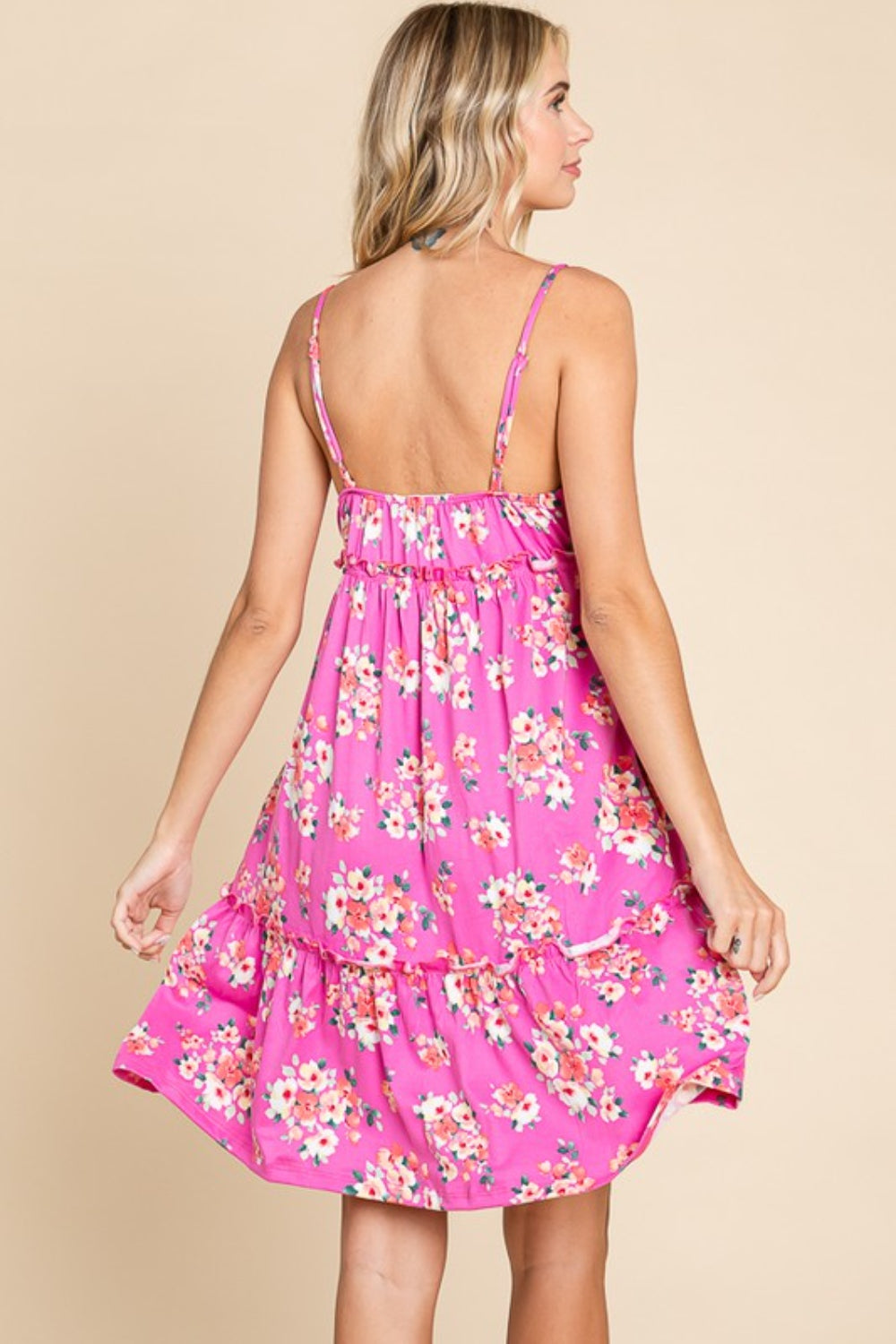 Culture Code Full Size Floral Ruffled Cami Dress - UrbanEthereal